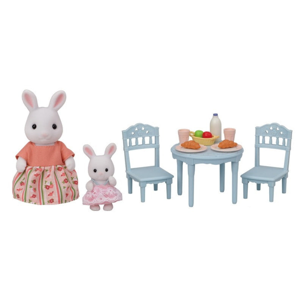 Sylvanian Families Snow Rabbit Mother & Baby Breakfast Table Sylvanian Families