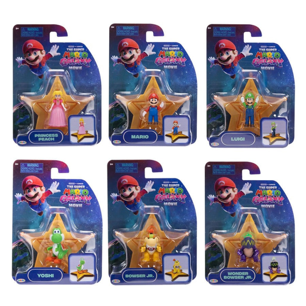 The Super Mario Galaxy Movie 1.5” Figure with Star Accessory W1 - Assorted (1 Pc) - Nintendo