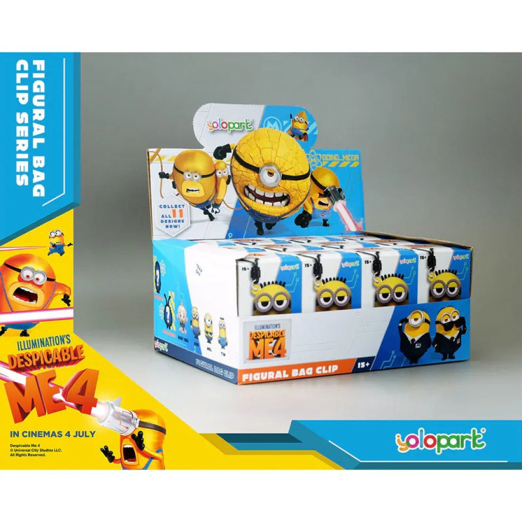 Yolopark Despicable Me 4 - 3D Foam Bag Clip Series Minions