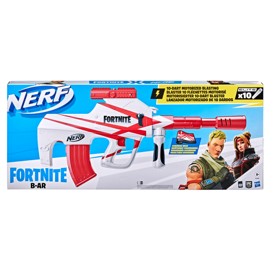  Nerf Fortnite IR Motorised Blaster – Dart-Blasting Fortnite  Blaster Replica – 6-Dart Removable Clip, 12 Official Nerf Elite Darts :  Toys & Games