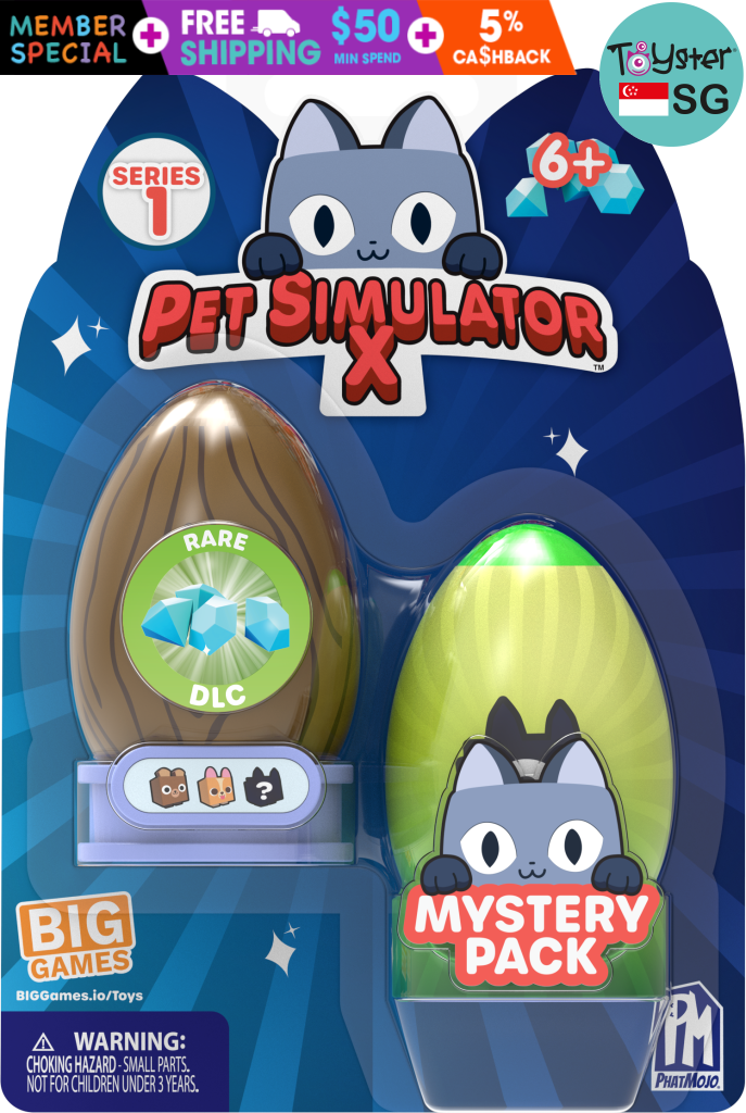 Pet Simulator X Blue 6 Inch Mystery Egg with Plush & DLC Code