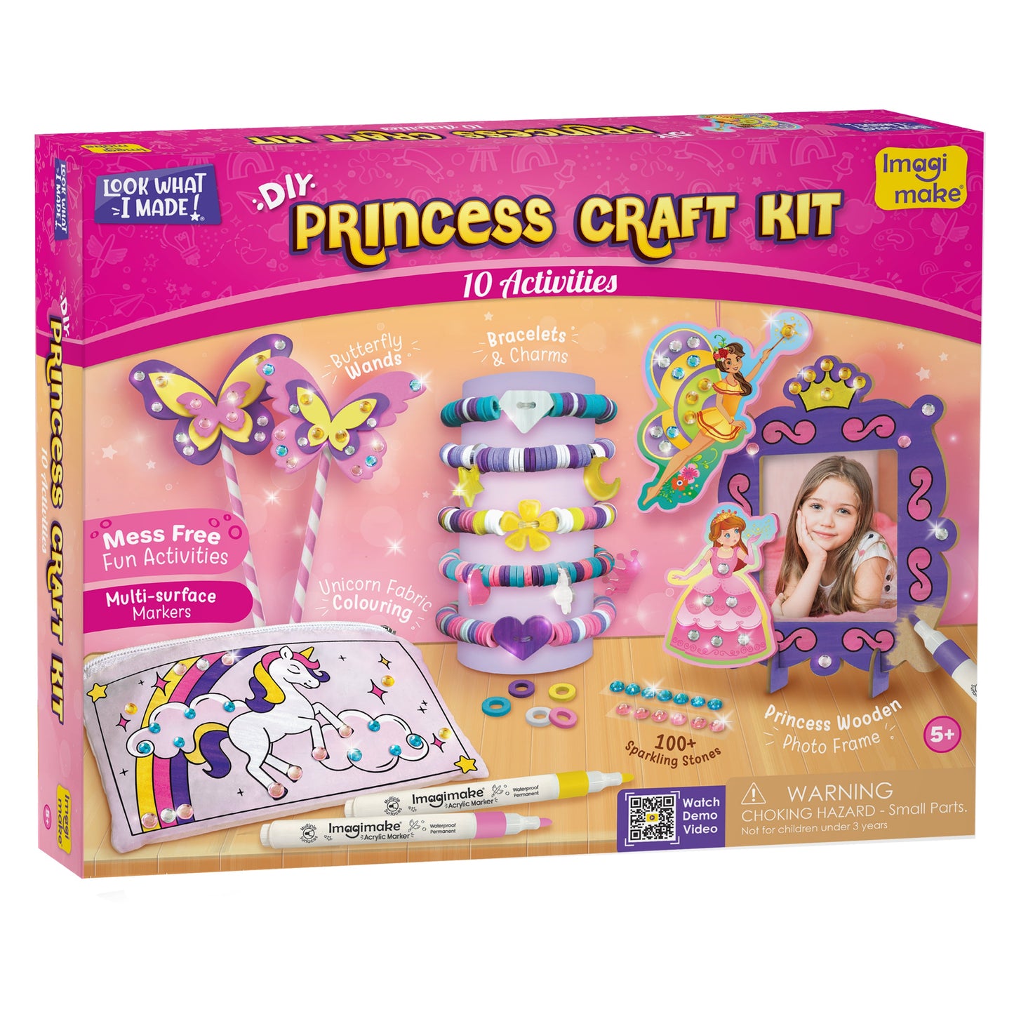 Ultimate Princess Craft Mega Bundle | 5-in-1 Gift Set for Girls | Dress Up, Bracelets, Window Art & Crafts