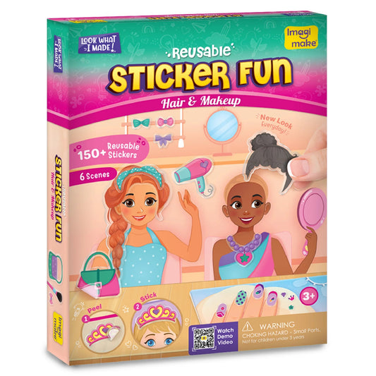 Hair & Makeup Reusable Sticker Activity Set