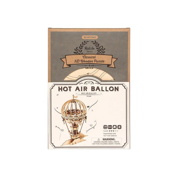 Robotime Rolife Hot Air Balloon 3D Wooden Puzzle TG406