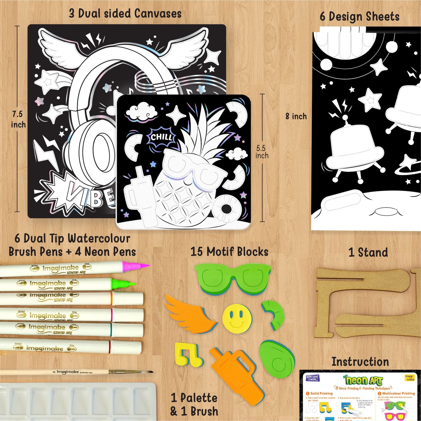 Neon Art Kit  (UV Light Not Included)