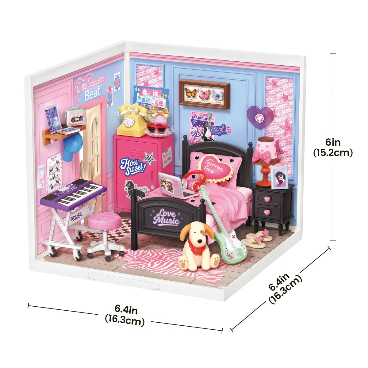 Robotime Rolife Bedroom Pop DIY Miniature House