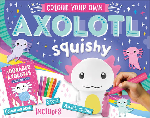 Colour Your Own Axolotl Squishy Box Set