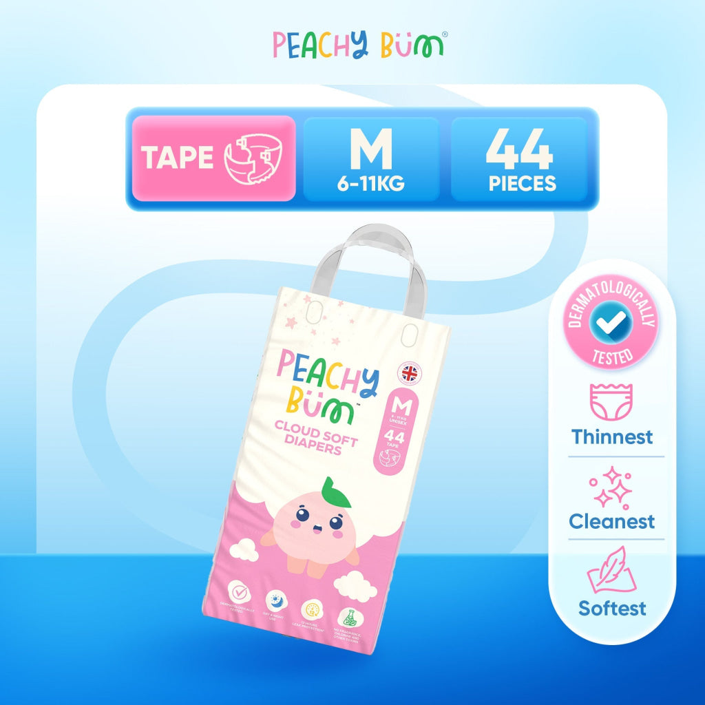 1 Pack Cloud Soft Tape Diapers - M (44 Pieces/Pack)