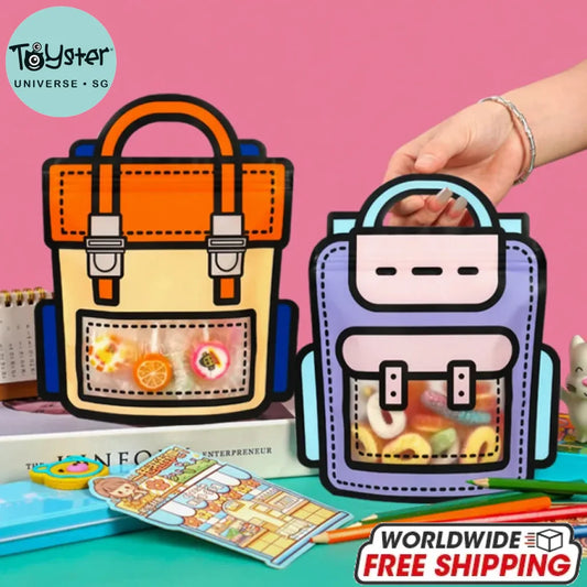 100Pcs School Bag Packaging Self-Lock For Kids Party