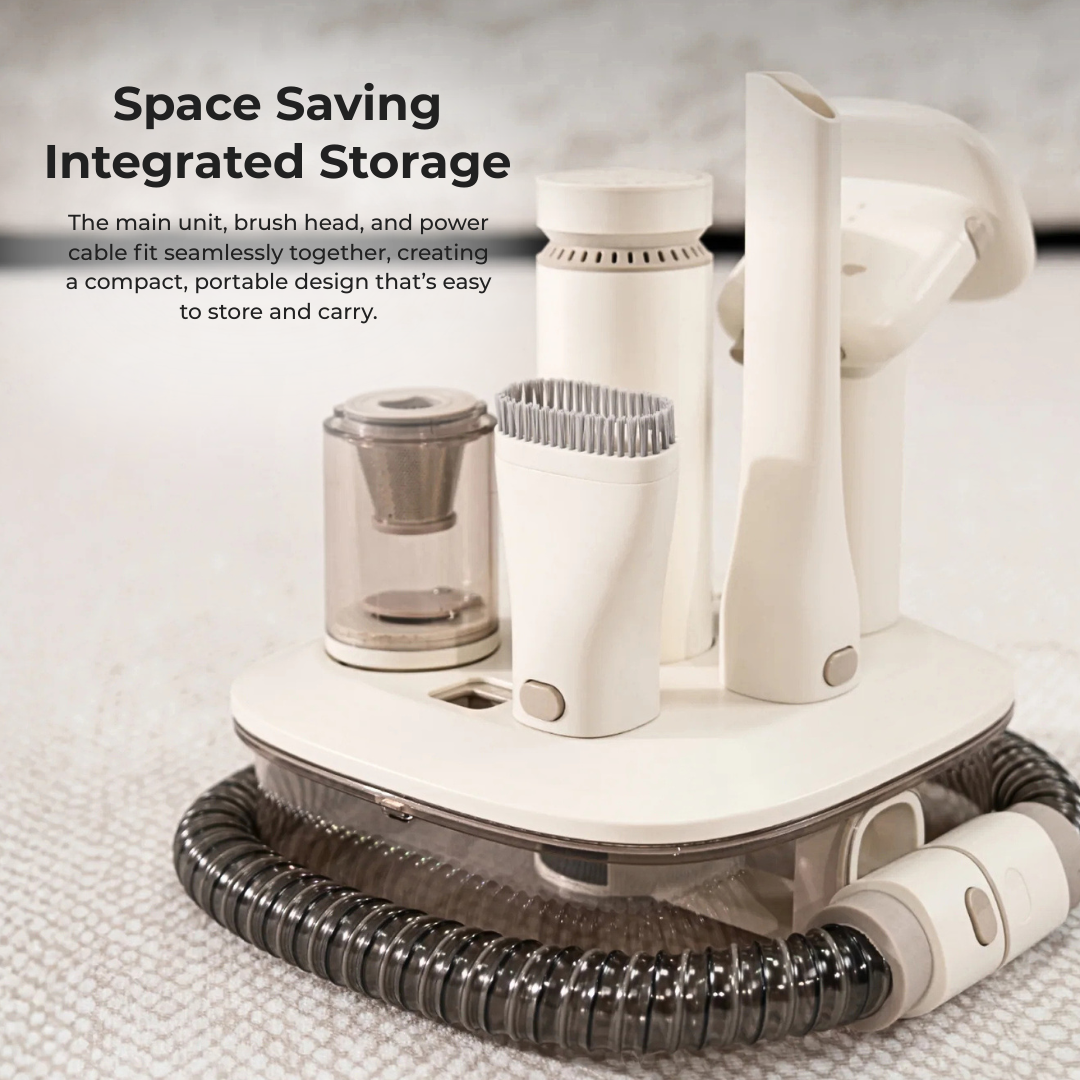 PetSnowy VacPro Wireless Pet Grooming Vacuum - 18.5kPa Suction, 6000mAh Battery, Ultra-Quiet, All-in-One Kit