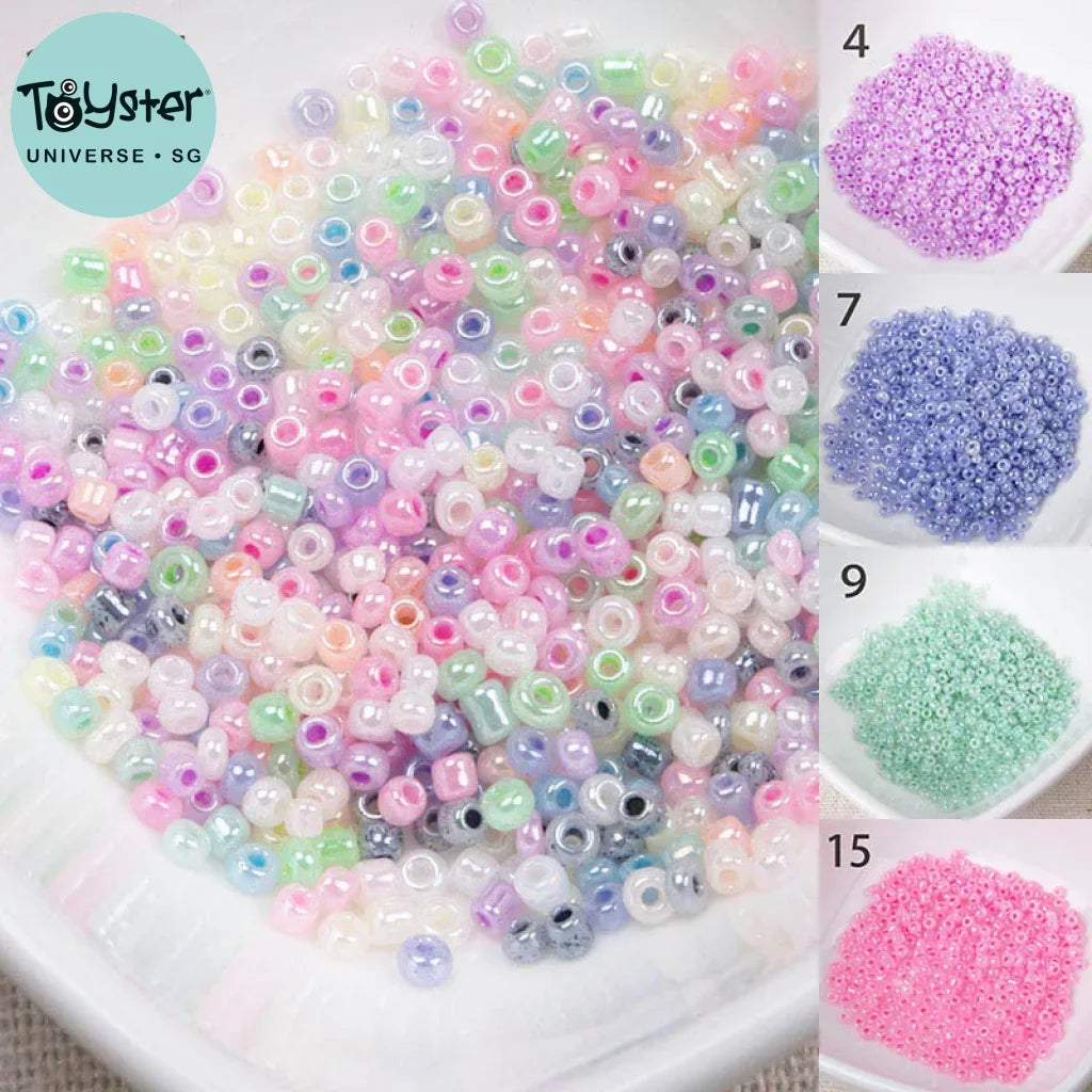15 Colors 2Mm 3Mm 4Mm Cream Glass Czech Seed Spacer Beads
