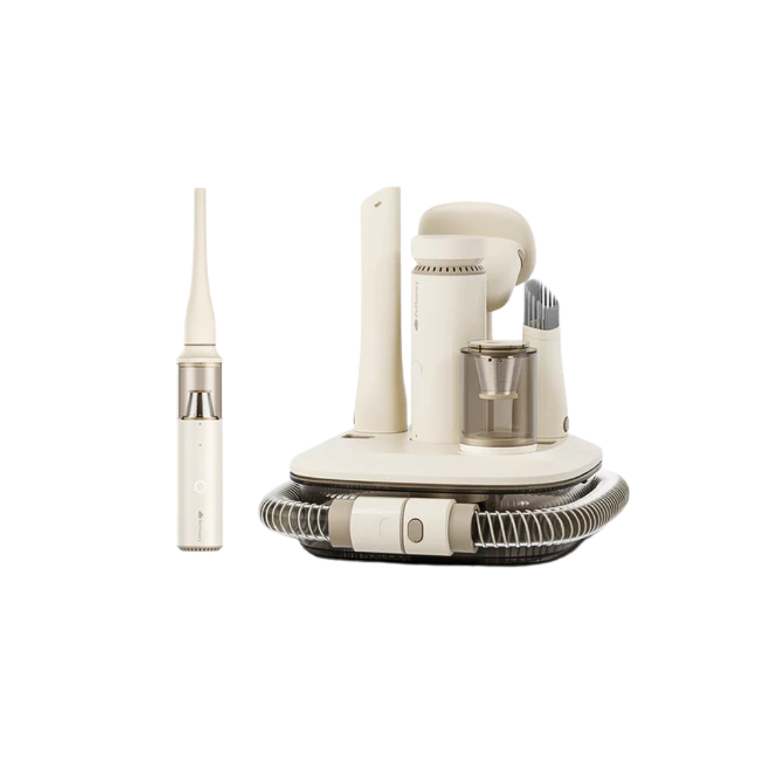 PetSnowy VacPro Wireless Pet Grooming Vacuum - 18.5kPa Suction, 6000mAh Battery, Ultra-Quiet, All-in-One Kit