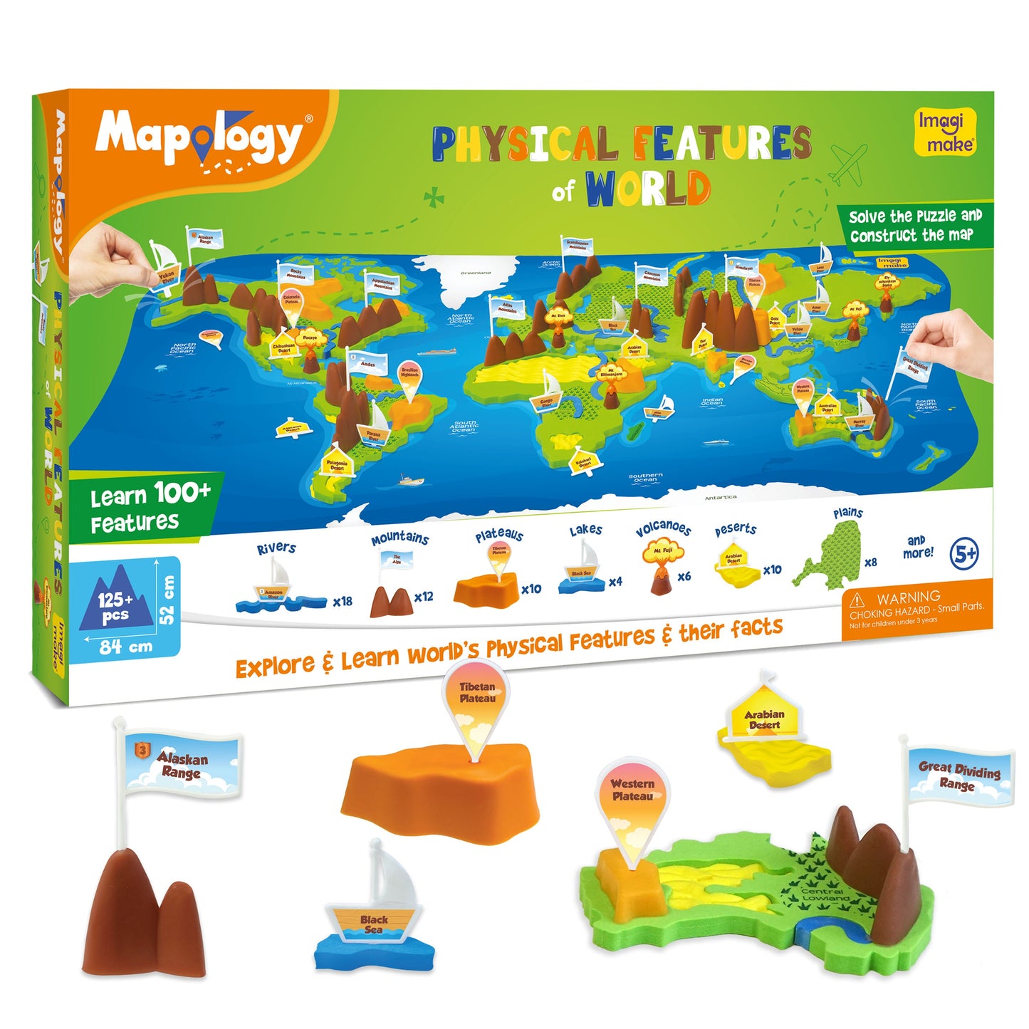 World Interactive Geography Puzzle – Physical Features & Landforms