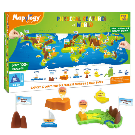 World Interactive Geography Puzzle – Physical Features & Landforms