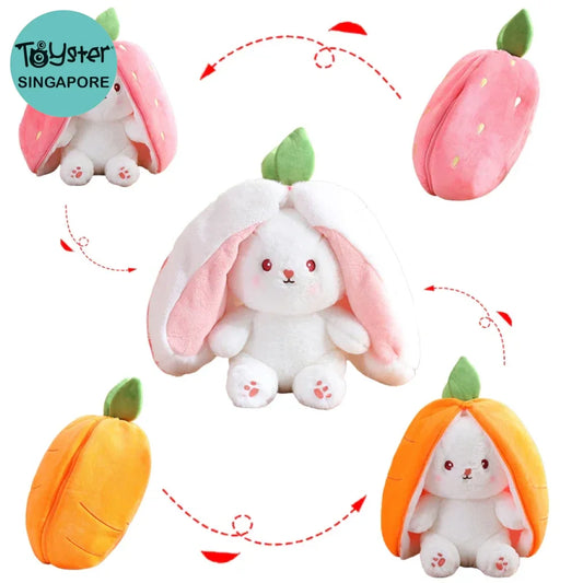 20-45Cm Strawberry Rabbit In Carrot Bag Plush Toys