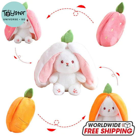 20-45Cm Strawberry Rabbit In Carrot Bag Plush Toys