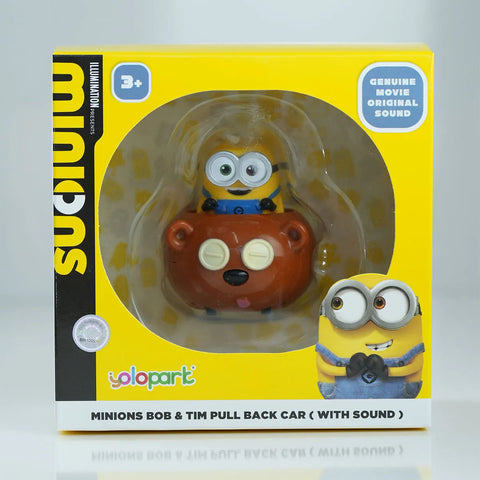 Yolopark Despicable Me 4 - Minions - Bear pull back function car (with sound)