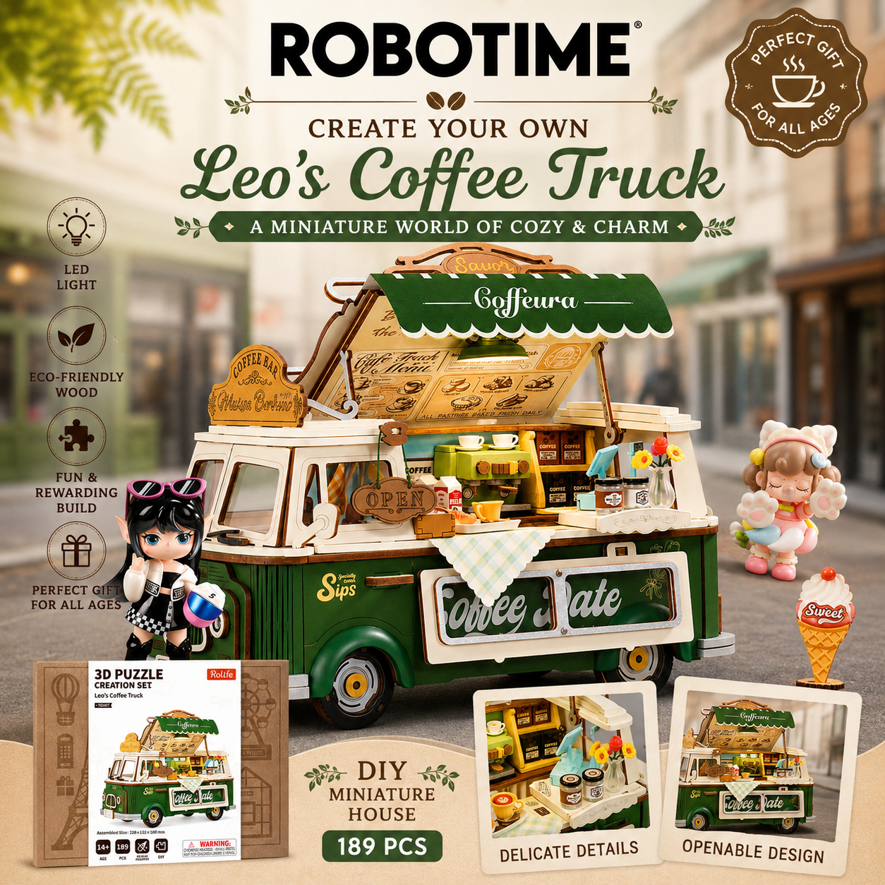 Robotime Rolife タイムトラベル DIY ブックヌークシェルフインサート TGB04