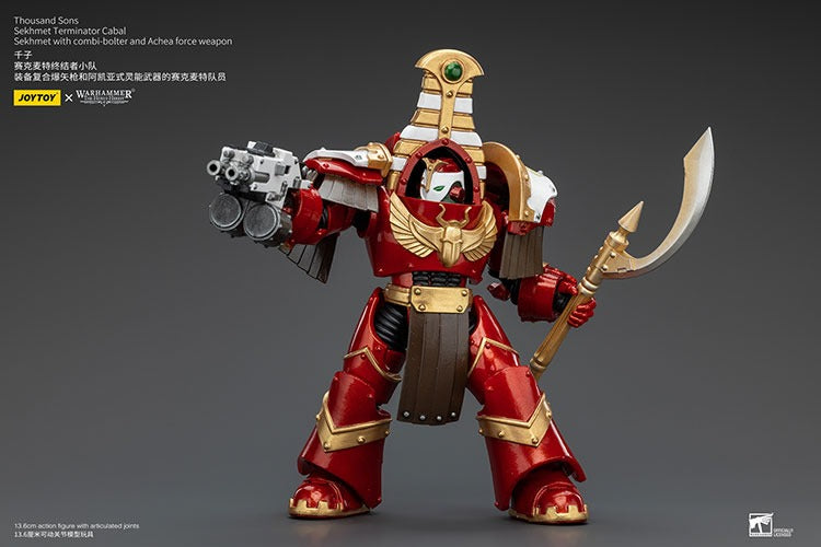 Thousand Sons: Sekhmet Terminator Cabal Sekhmet with Combi-Bolter and Achea Force Weapon JT7349