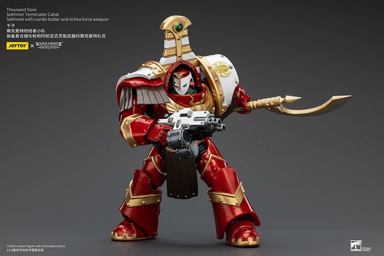 Thousand Sons: Sekhmet Terminator Cabal Sekhmet with Combi-Bolter and Achea Force Weapon JT7349