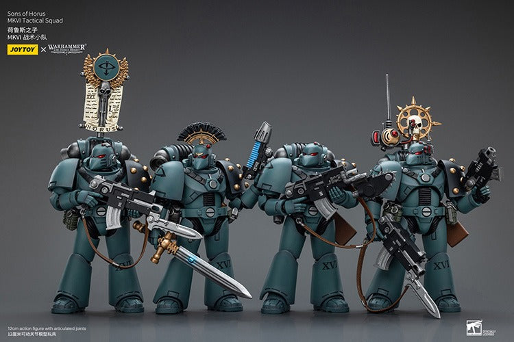 Sons of Horus: MKVI Tactical Squad Legionary with Bolter & Chainblade JT00089