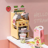 Robotime Rolife Super Creator Double Joy Bubble Tea Plastic DIY Miniature House Kit DW006