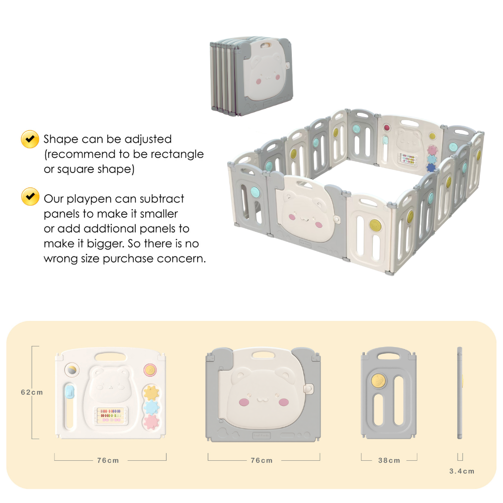 Raccoon Playpen - Fun Sensory Perfect Fit Set