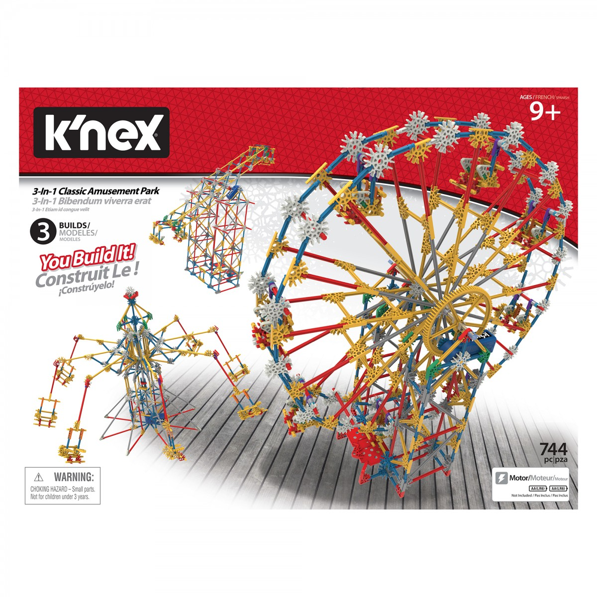 Knex 3-In-1 Amusement Park Building Set Knex