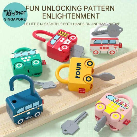 3 Pcs Fun Matching Lock Toy Car