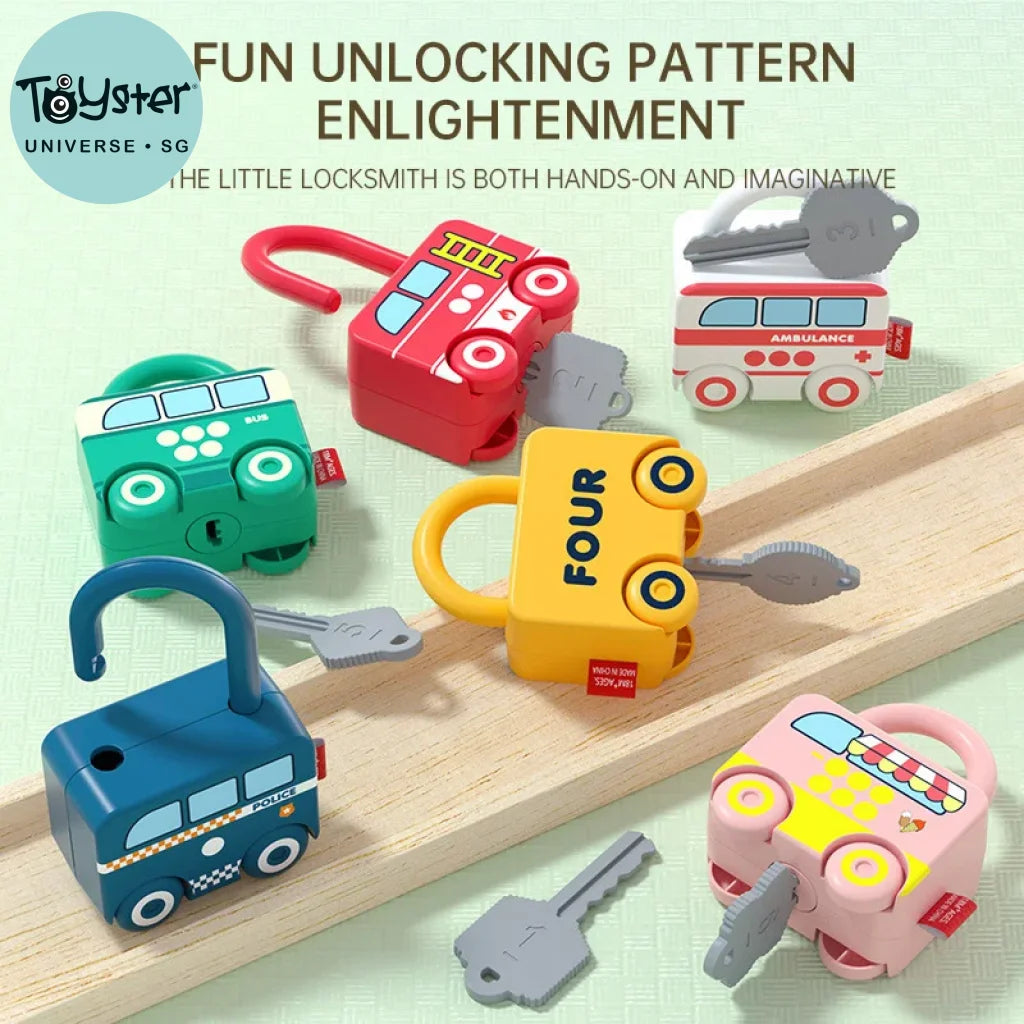 3 Pcs Fun Matching Lock Toy Car