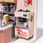 Robotime Rolife Super Creator Double Joy Bubble Tea Plastic DIY Miniature House Kit DW006