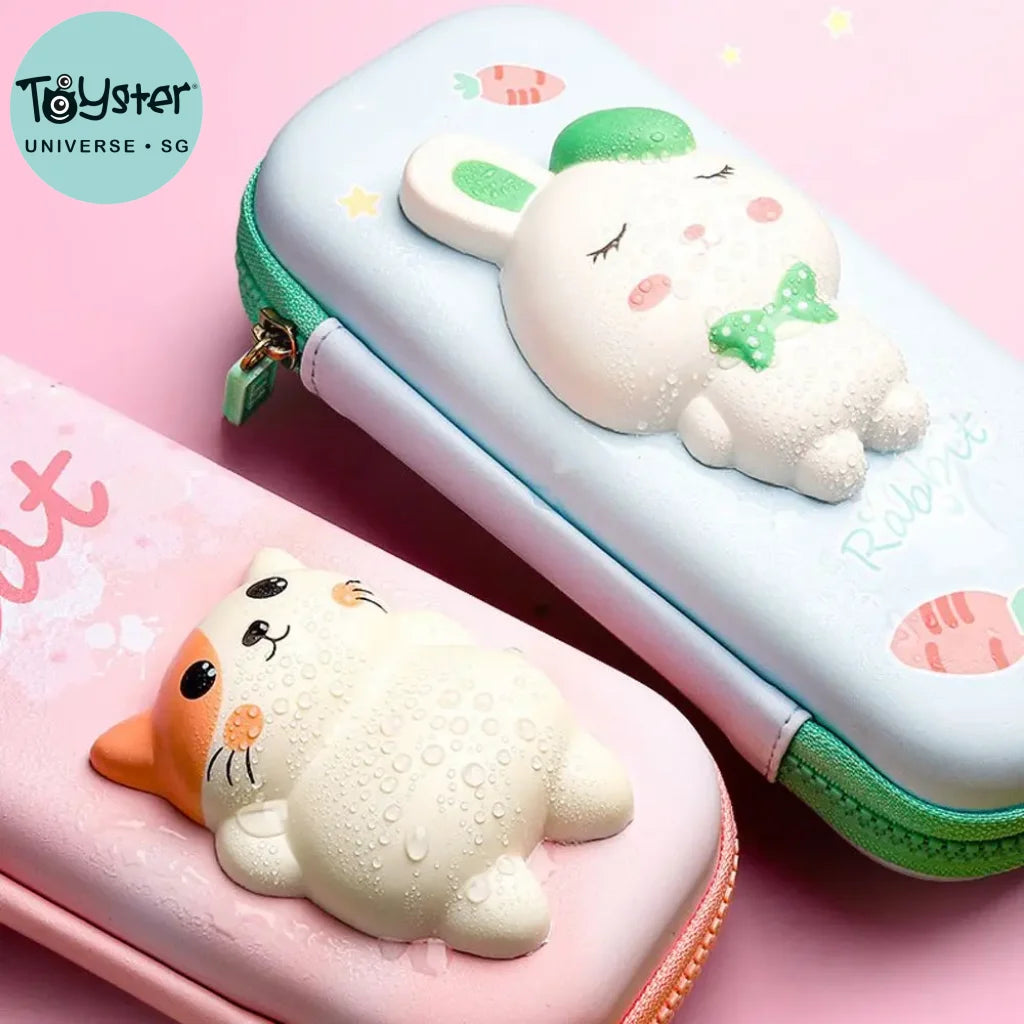 3D Cartoon Pu Pencil Case