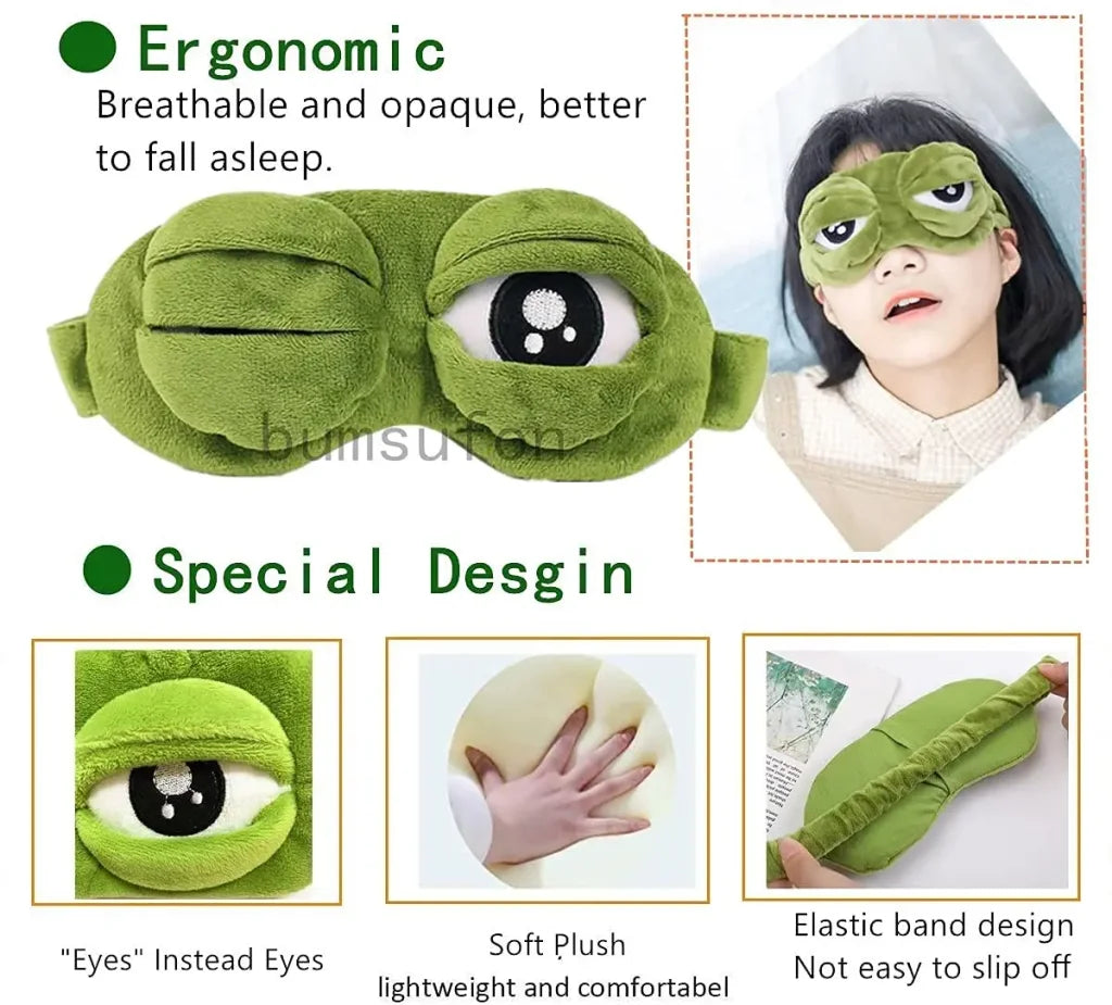 3D Frog Sleep Mask