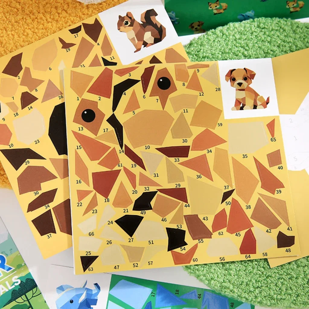 3D Geometric Collage DIY Stickers 12pcs