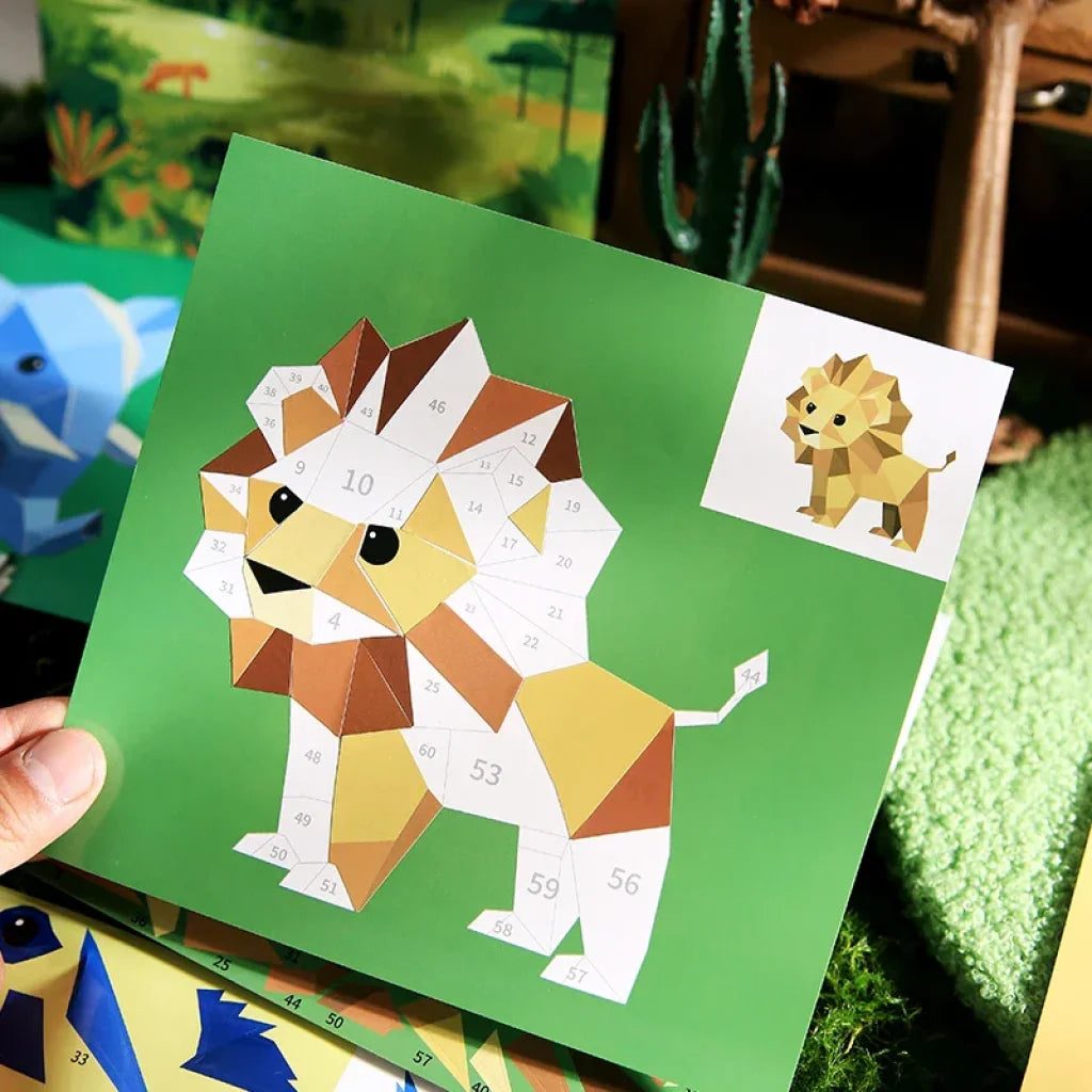 3D Geometric Collage DIY Stickers 12pcs