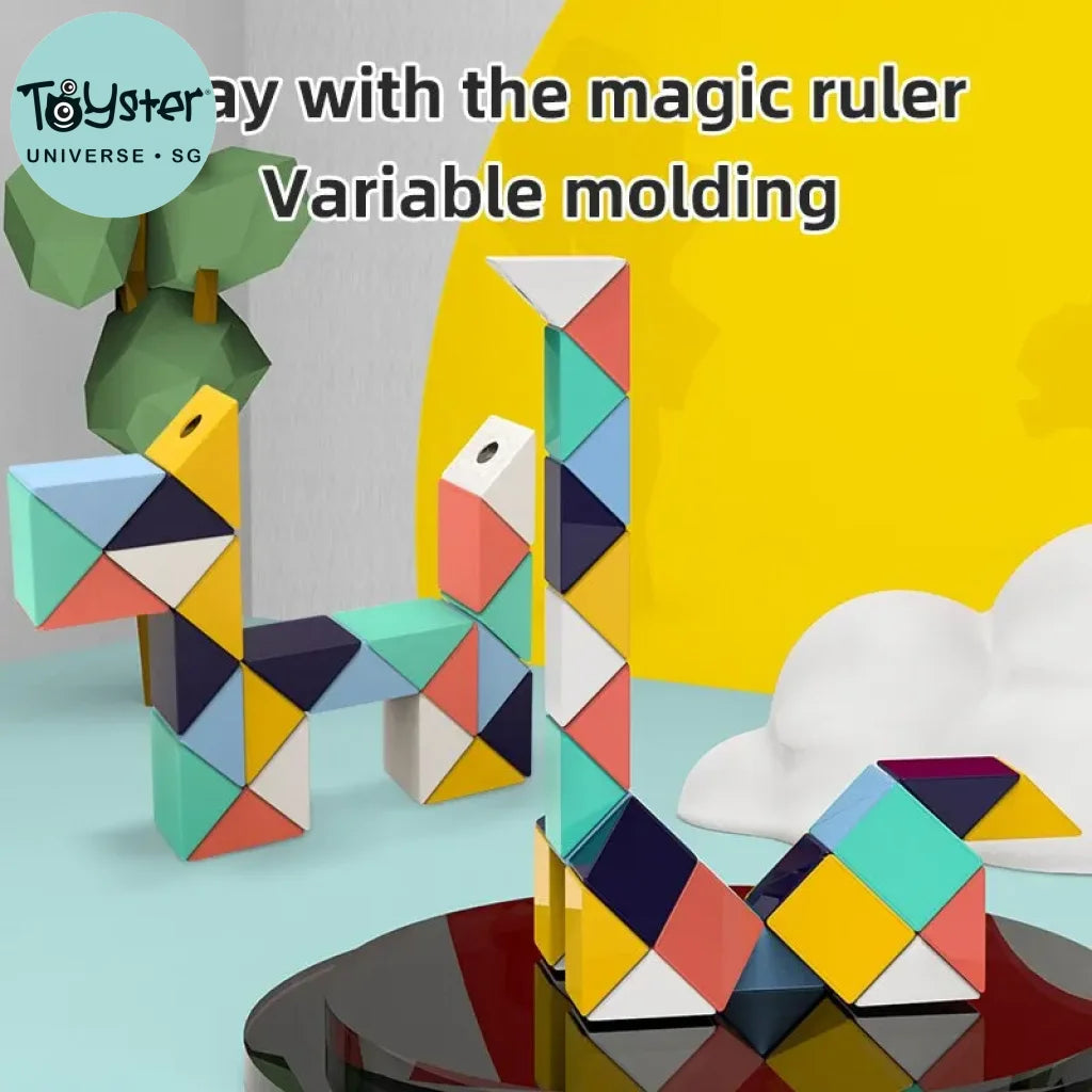 3D Magic Ruler Toys Twisted Puzzle Cubes