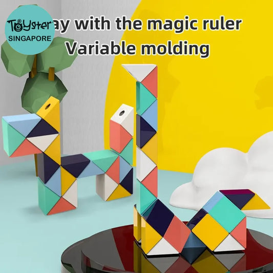 3D Magic Ruler Toys Twisted Puzzle Cubes