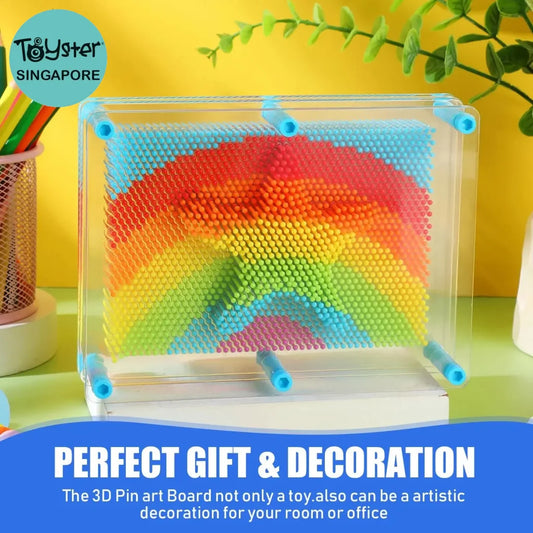 3D Pin Art Toy Rainbow Plastic Board
