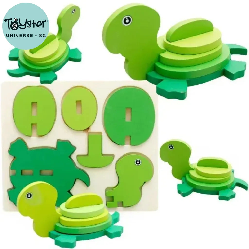 3D Turtle Puzzle Building Blocks - TOYSTER.SG – Toyster Universe Singapore