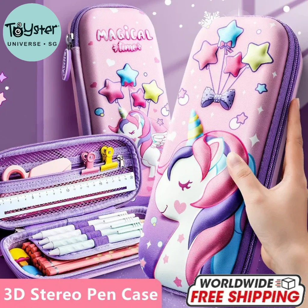 3D Unicorn Cute Pencil Box