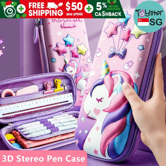 3D Unicorn Cute Pencil Box