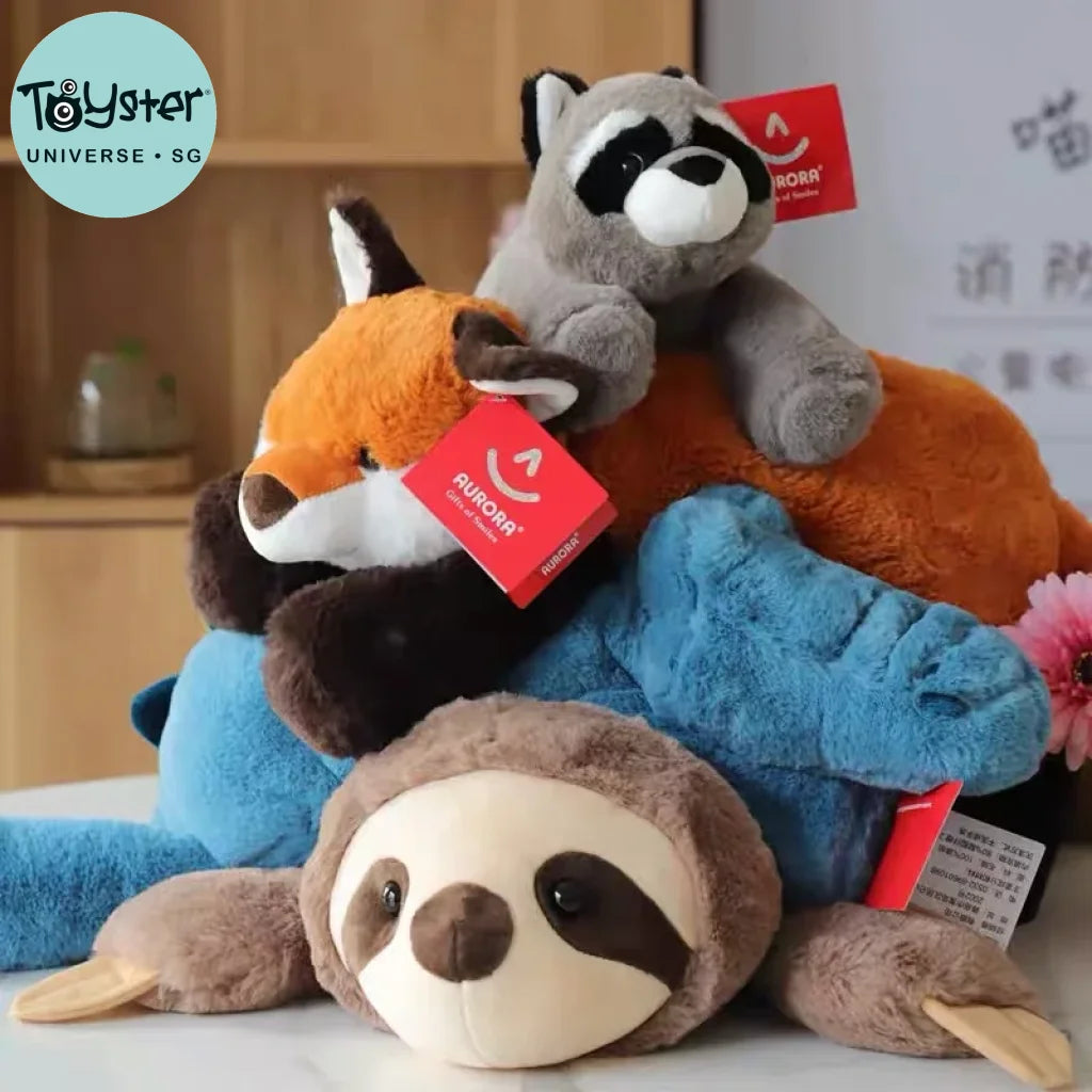 45-70Cm Super Soft Lazy Fluffy Plush Raccoon Fox Crocodile Sloth