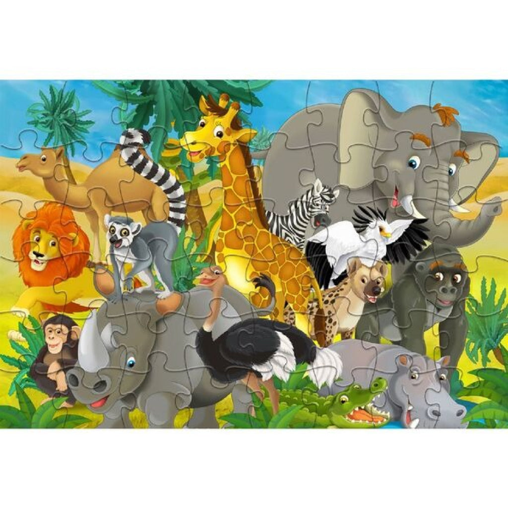 48 Piece Jumbo Floor Puzzle Wild Animals Master