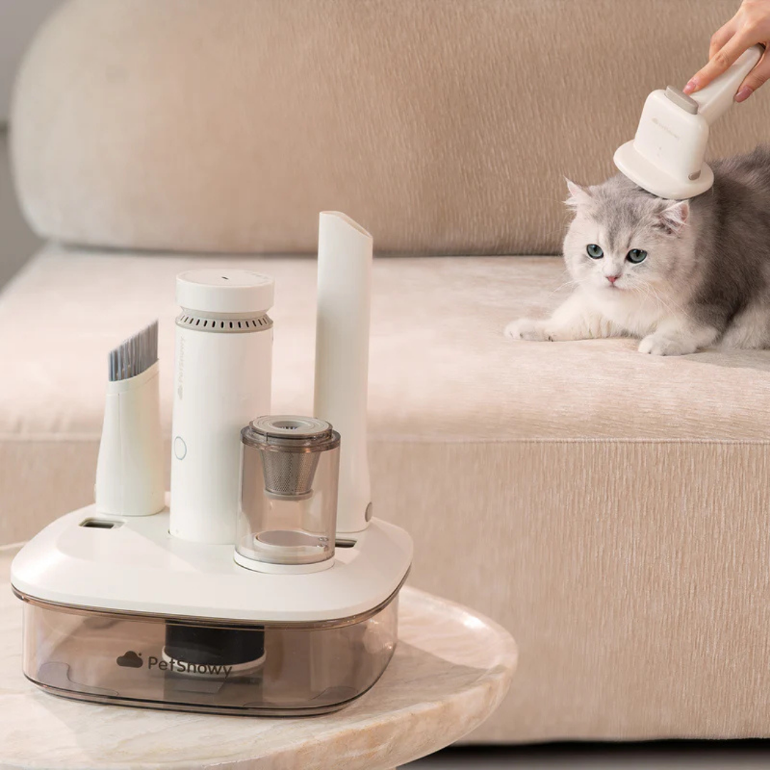 PetSnowy VacPro Wireless Pet Grooming Vacuum - 18.5kPa Suction, 6000mAh Battery, Ultra-Quiet, All-in-One Kit