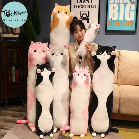 50-150Cm Long Cat Plush Toys Pillow Home Decor
