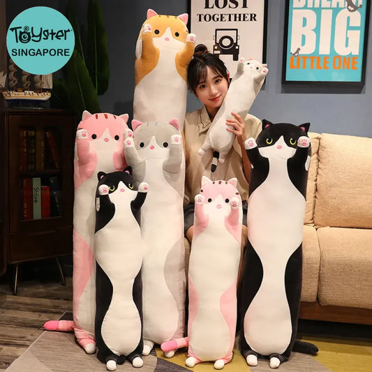 50-150Cm Long Cat Plush Toys Pillow Home Decor