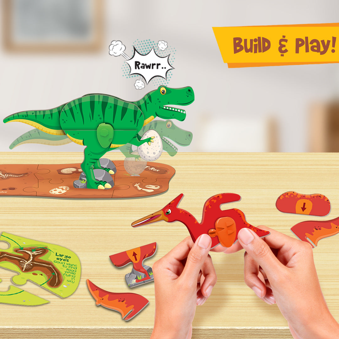 Glow in The Dark Dinos & Egg Green