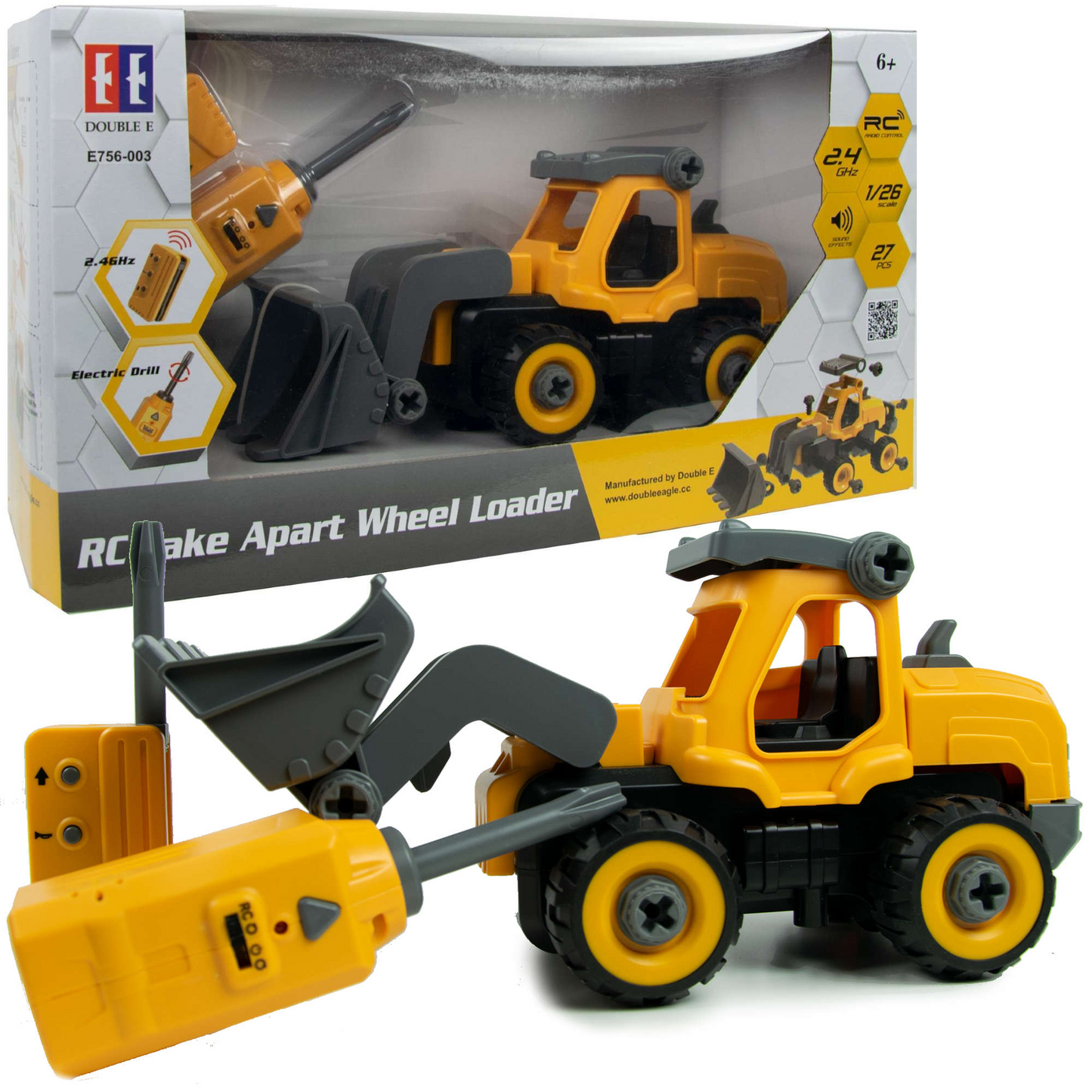 Double E Rc Take Apart Wheel Loader 1/26 Scale E756-003