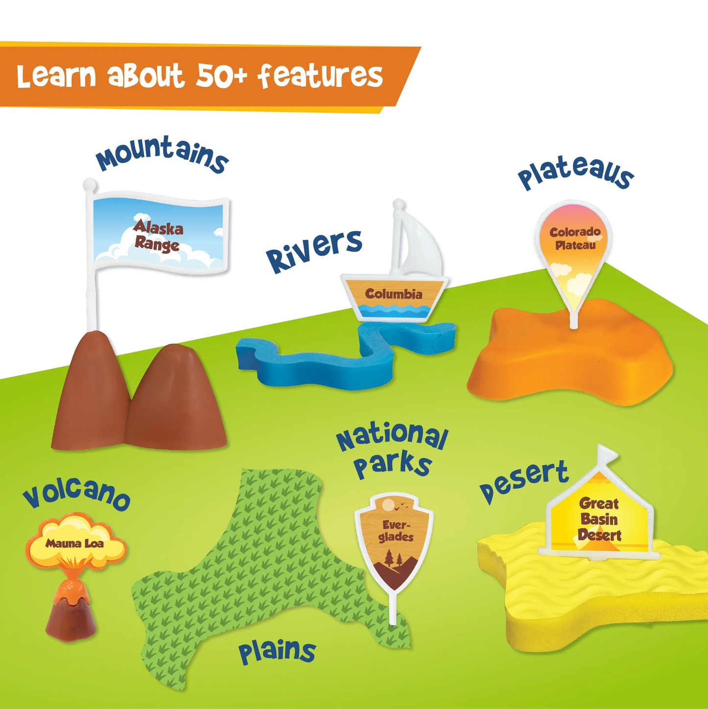 Mapology Physical Map - USA Puzzle