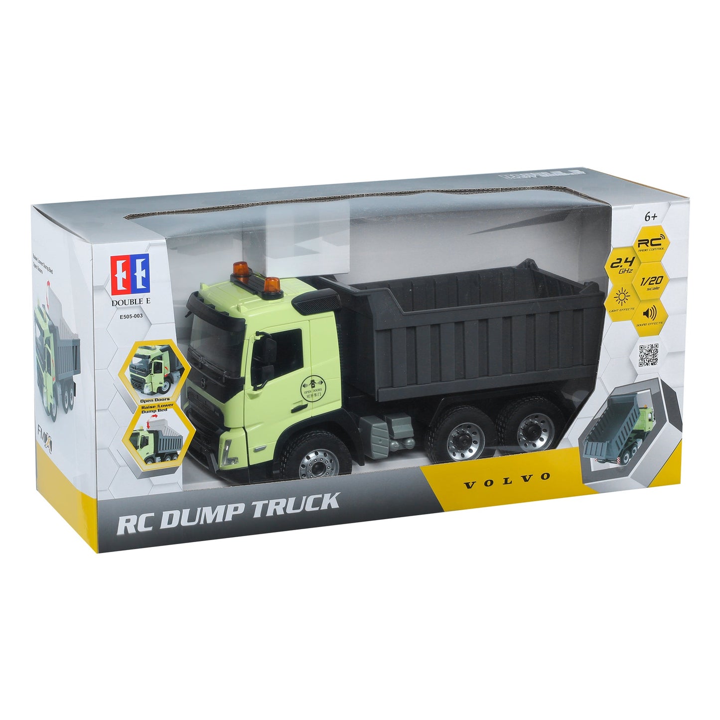 Double E Licensed Volvo Fmx Dump Truck 1/20 Scale E505-003